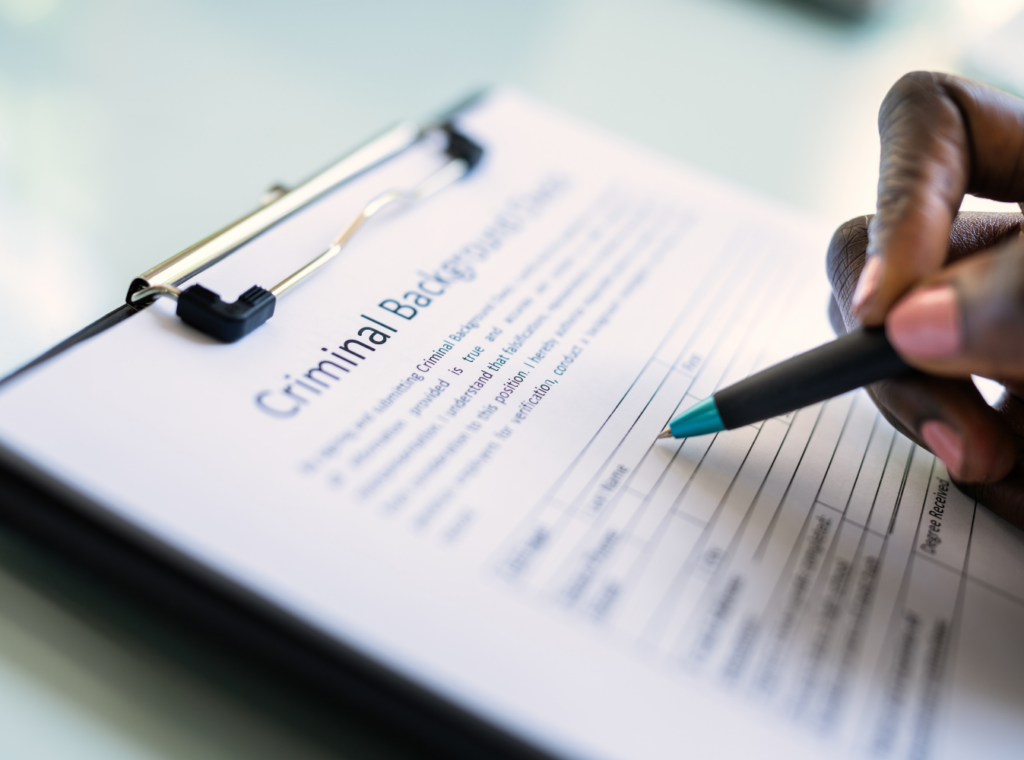 criminal background check filling out